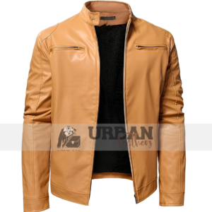 Men's premium genuine leather sport business jacket, thicken coat for daily wear, perfect for casual and professional occasions.