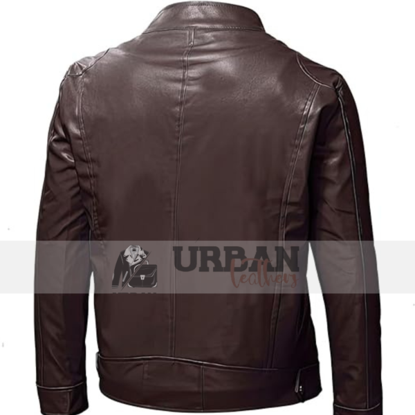 Men's premium genuine leather sport business jacket, thicken coat for daily wear, perfect for casual and professional occasions.