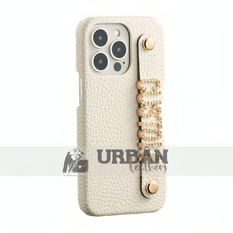 Custom leather iPhone case offering stylish and durable protection.