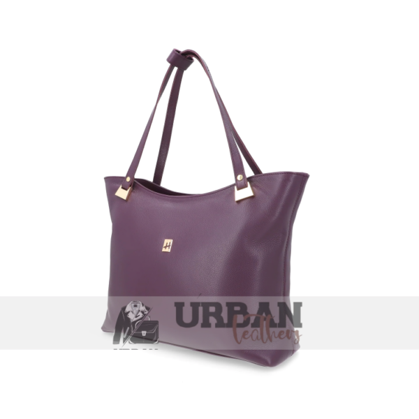 Dark purple elegant and stylish women's handbag with a chic design, perfect for any occasion.