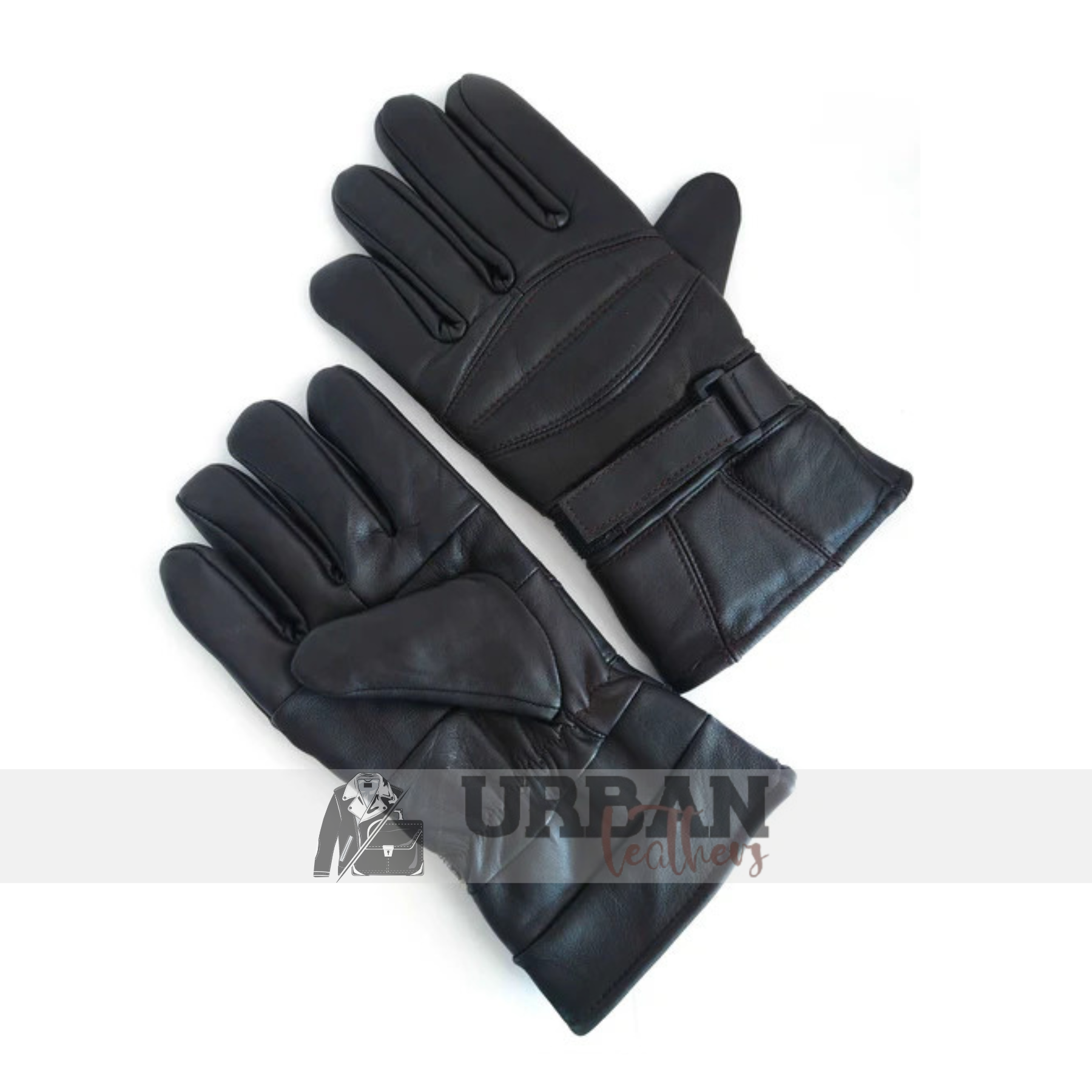 Durable men's winter gloves made of premium sheep leather, designed for warmth and comfort