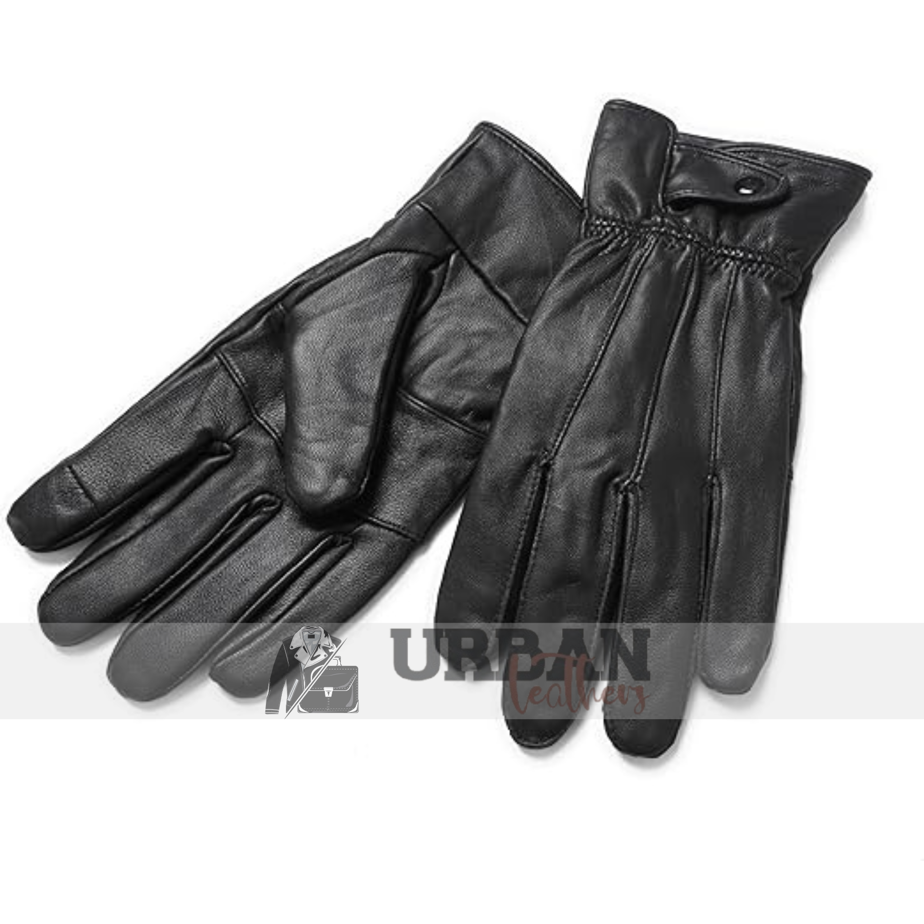 REED Men's Leather Driving Gloves, warm, comfortable, and touchscreen compatible