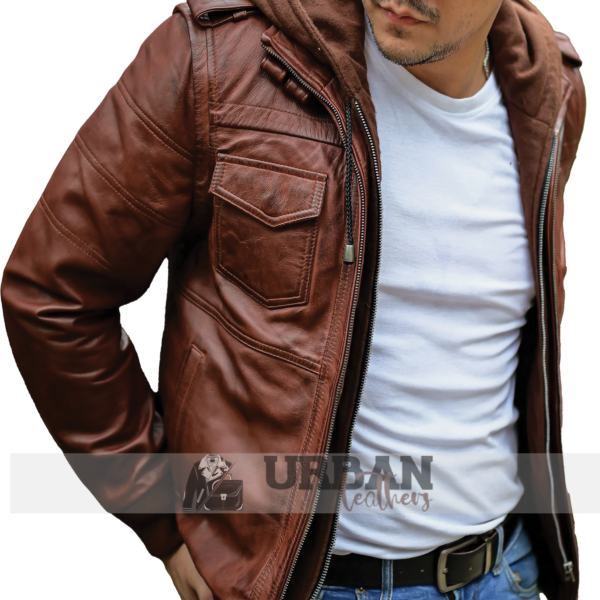 Fashionable Casual Outerwear Men's Leather Jacket