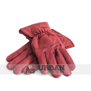 Premium Red Leather Gloves for Men and Women stylish and warm.