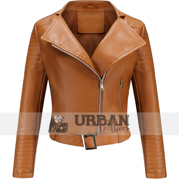 Chic and versatile, this faux leather jacket offers a flattering fit, smooth lining, and functional pockets. Perfect for casual or dressy looks, it’s a must-have for effortless style.