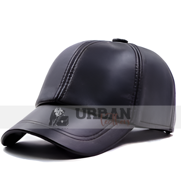 Leather Baseball Cap for Men - Stylish Brown Leather Hat