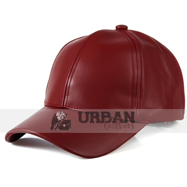 Leather Baseball Cap for Men - Stylish Brown Leather Ha
