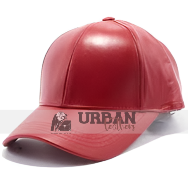Leather Baseball Cap for Men - Stylish Brown Leather Ha